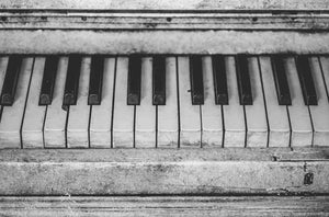 jazz piano - beautiful white old refurbished piano
