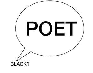 black poet - image words the words poet in the center of caption box