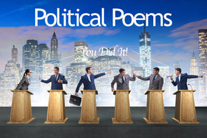 Rafa Selase political poems image of 6 politicians pointing the finger of blame at someone else